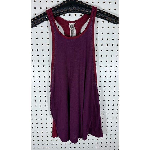 We The Free racerback tunic tank top size XS burgundy - Picture 1 of 4